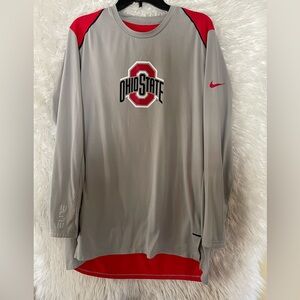 Ohio State Buckeyes Nike Dri-Fit Elite Men’s Long Sleeve Pullover. Size Large